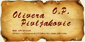 Olivera Pivljaković vizit kartica